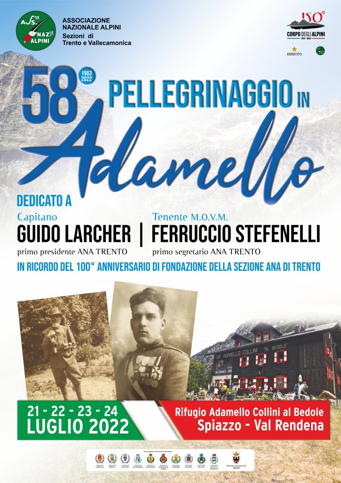 MANIFESTO 50X70 - 58 pellegrinaggio Adamello 2022