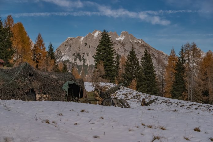Pezzo da 105 in batteria